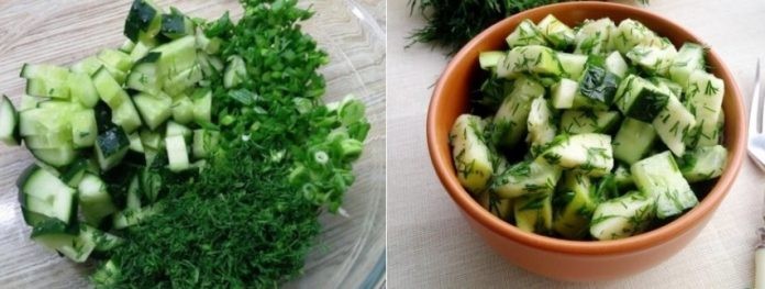 Простой зеленый салат: даже можно есть на ночь! 
