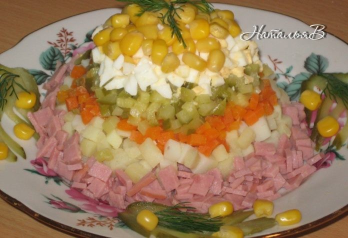 Простой, но очень вкусный салат «Мираж» 