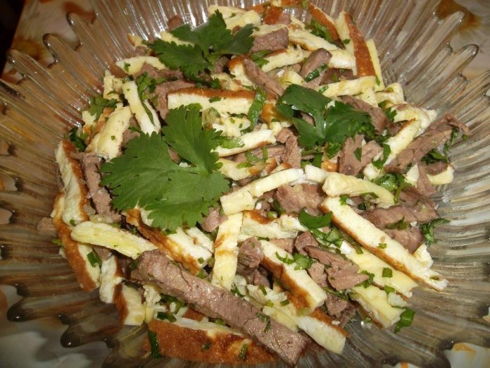 Узбекский салат «Малика» с говядиной: вот его вкус Вы запомните надолго! 