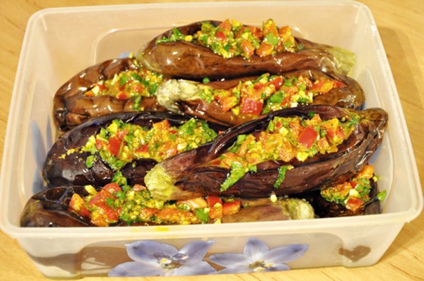 Умопомрачительные маринованные баклажаны по-египетски — вкуснятина! 