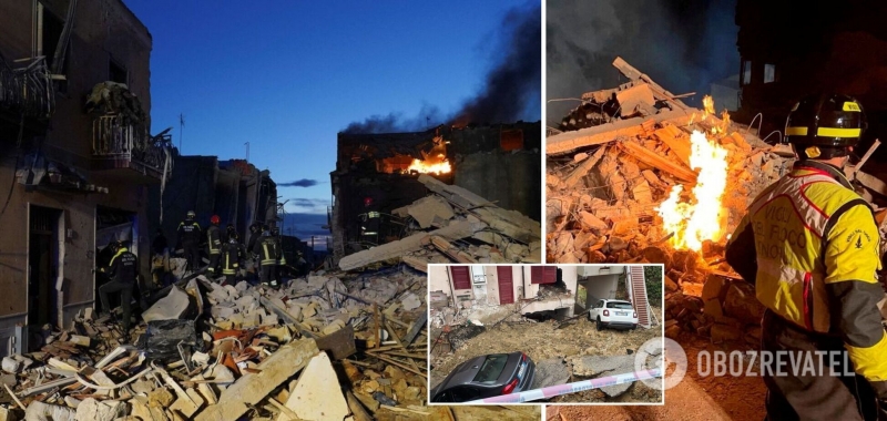 В Италии в результате взрыва обрушились дома: четыре человека погибли, поиски пропавших продолжаются. Фото и видео